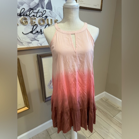 UMGEE Berry Ombre Ruffle Hem Midi Dress - Picture 4 of 9